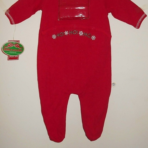 Infant Baby Christmas Santa Body Suit 3 piece Set - Picture 4 of 4